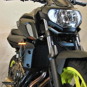 Yamaha MT-07 Front Turn Signals - New Rage Cycles - Brightest LED - Black - `21-`24